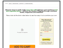Tablet Screenshot of easyjuicerecipes.com